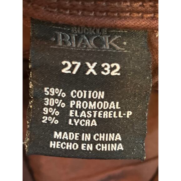 Buckle Black Fit 53 Women Skinny Jeans Size 27 Burgundy Color 30" Inseam - Picture 8 of 10